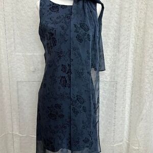 Navy blue scarf dress